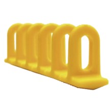 Set Of 3 Grey Flat Plastic Multipads Size 6X50X156Mm