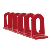 Set Of 3 Red Flat Plastic Multipads Size 6X22X156Mm