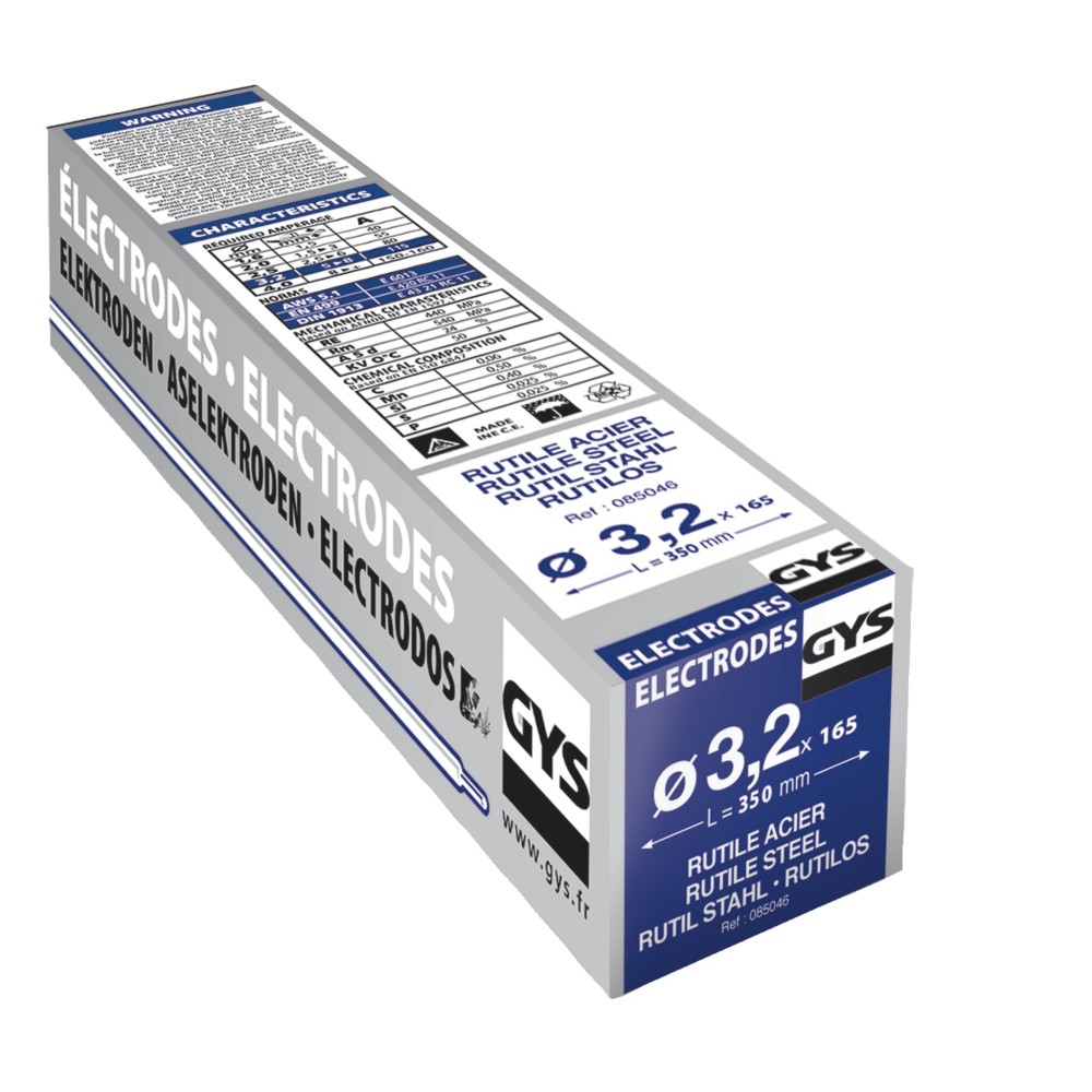 165 Electrodes Rutiles Acier Ø3,2 - Etui