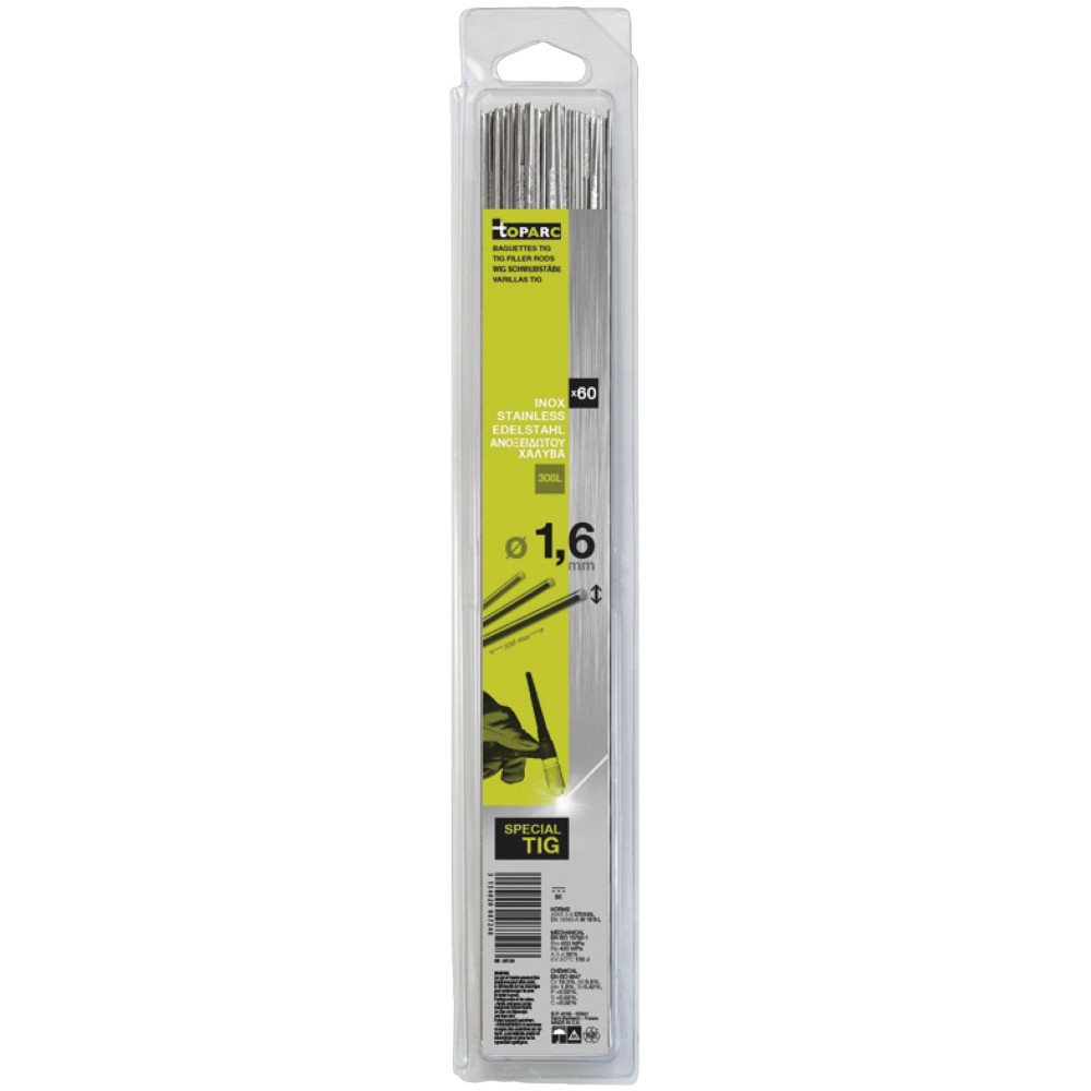 40 Baguettes Tig Inox (308L) Ø2,0  - 330Mm - Blister 0,33Kg