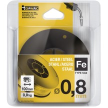 Mag Staaldraad Ø0.8 - Plastic Spoel S100 0.9Kg - Er70S -6 / G3Si1