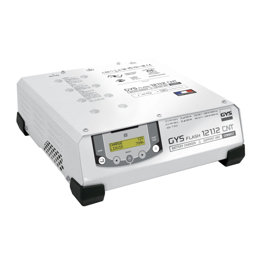  !! promo !! Chargeur De Batterie Gysflash 121.12 Cnt Fv (Cables 5,0M)