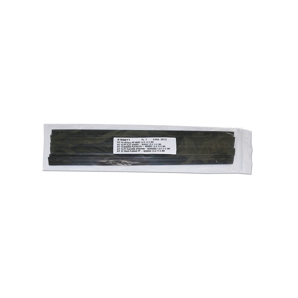 kit 30 pp noir plat bandes 1,4x10x300 (~ gr. 75)
