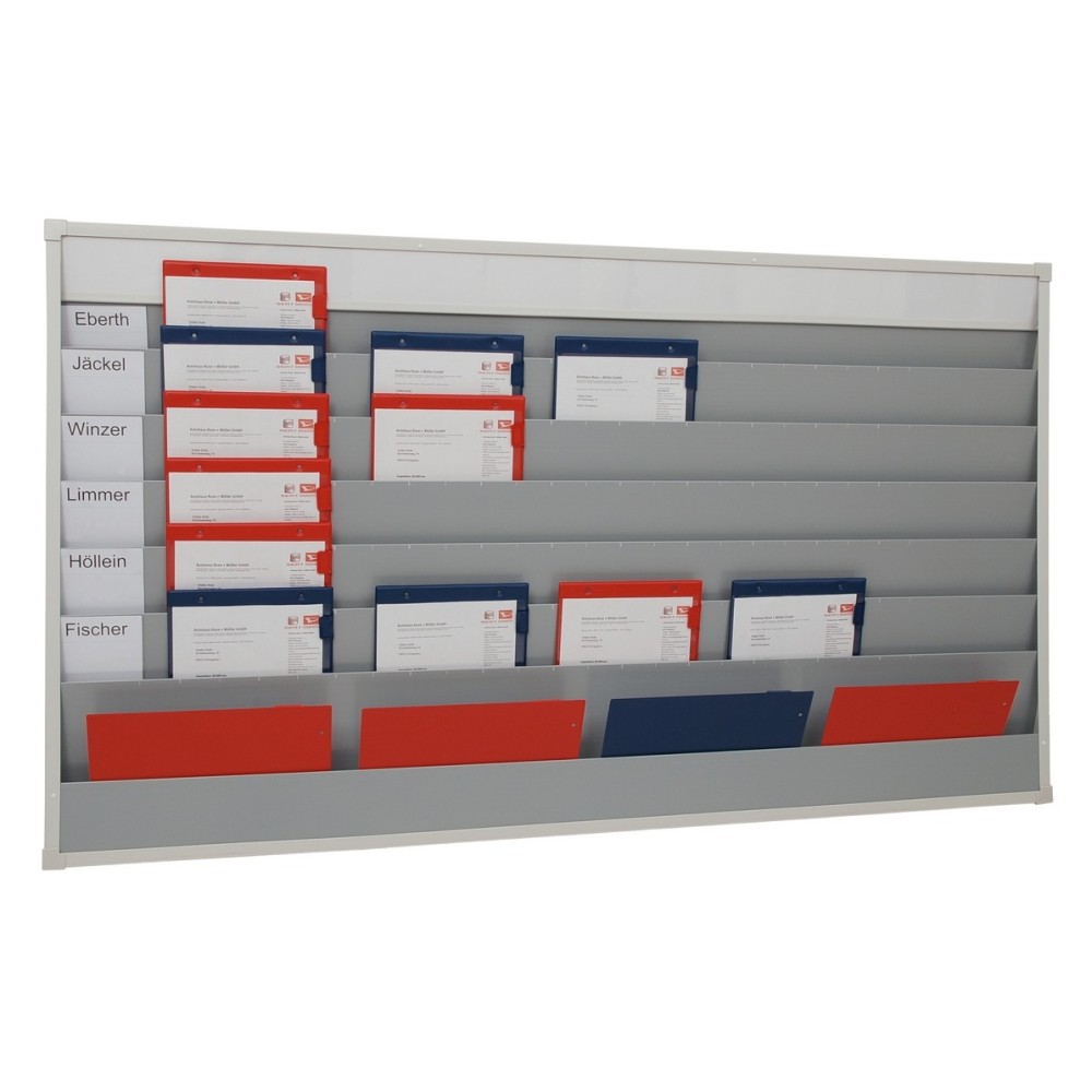 Tableau de planning et d'organisation, 1.575 x 1.765 mm, Rails 15, étiquette vierge