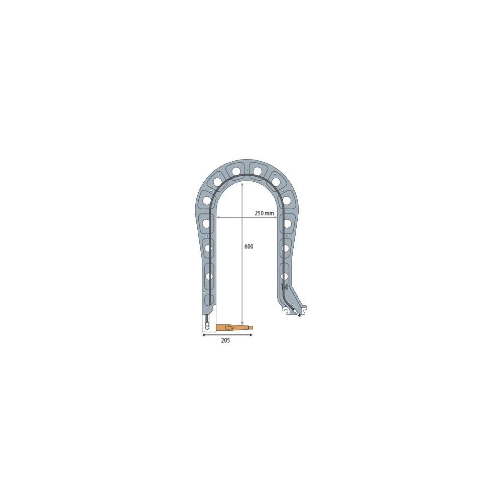 Geïsoleerde C14-Arm + Muurbeugel