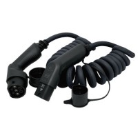 Charging Cable Ev T2/T2 Spiral 5M - 32A 1Ph 7.2Kw