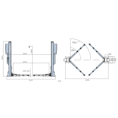 Elektro-Hydraulische 2-Palenbrug, Zonder Verbinding (Wireless), Hefvermogen 5T