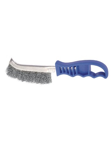 Zinc Coated Steel Wire Brush - Plastic Handle