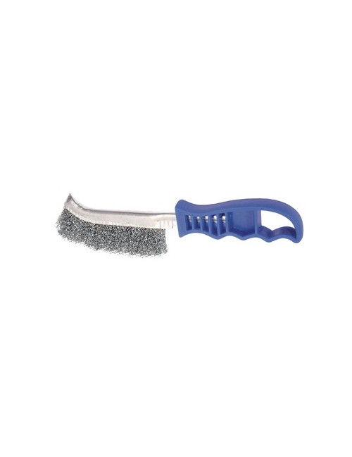 Zinc Coated Steel Wire Brush - Plastic Handle