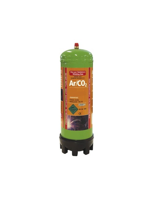 Wegwerpfles - Argon / C02 - 1,8 Liter