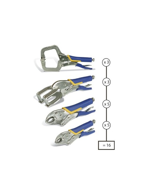 Set Of 16 Car Body Locking Pliers