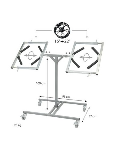 PAINTING SUPPORT FOR 2 WHEELS