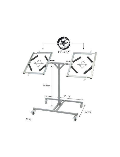 PAINTING SUPPORT FOR 2 WHEELS