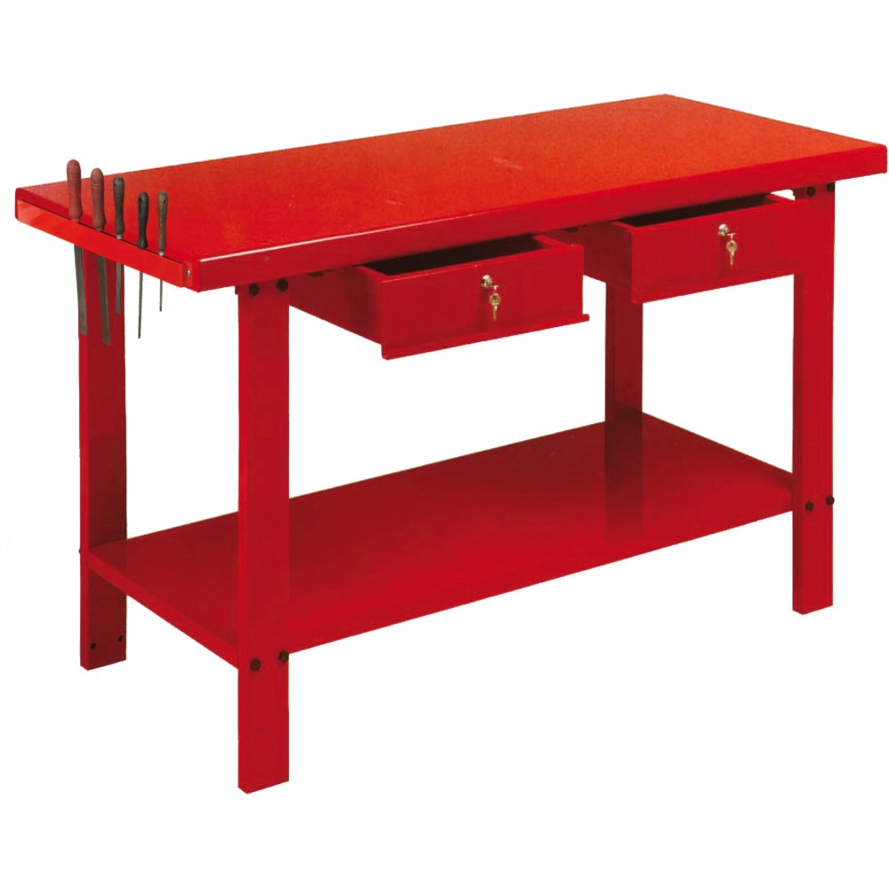 !! promo !! Etabli avec 2 tiroirs - 1500 x 640 x 880 mm - Capacité 1500 kg