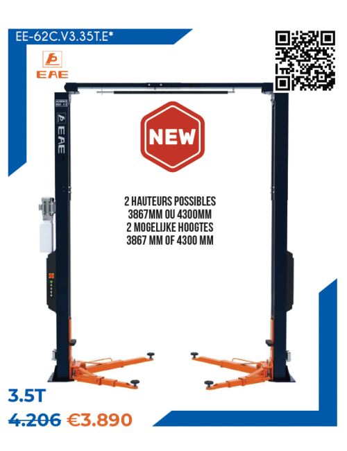 Elektro-Hydraulische 2-Palenbrug, Zonder Basis, Hefvermogen 3,5T