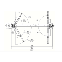 !! Promo !! Elektro-Hydraulische 2-Palenbrug, Zonder Basis, Hefvermogen 3,5T