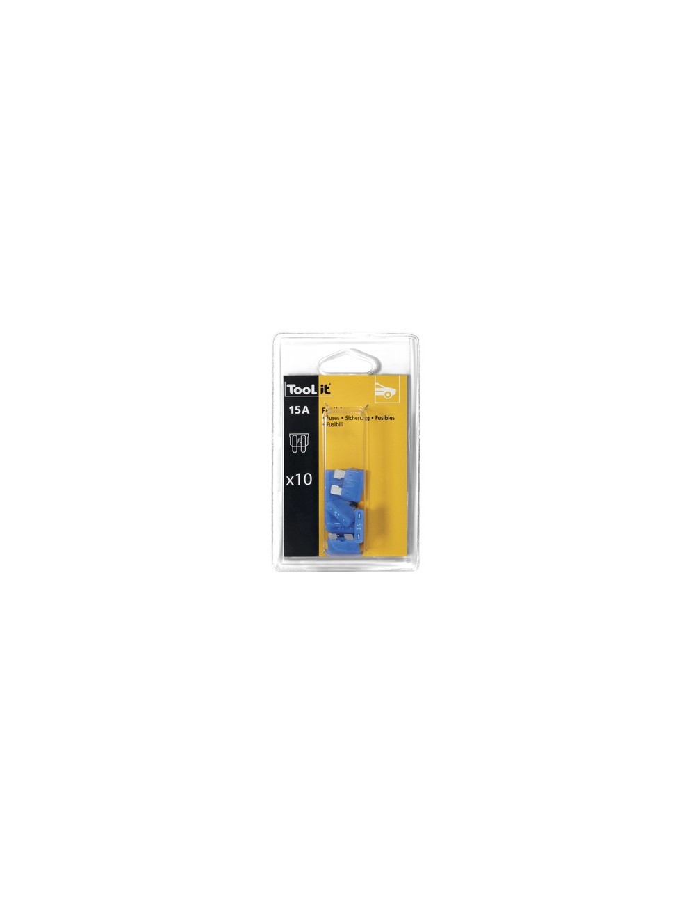 Kit 10 Zekeringen 15A / Laders - Blister