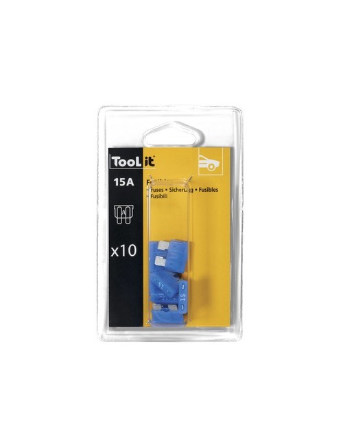 Kit 10 Zekeringen 15A / Laders - Blister
