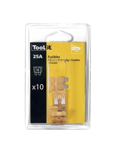 Kit 10 Zekeringen 25A / Laders - Blister