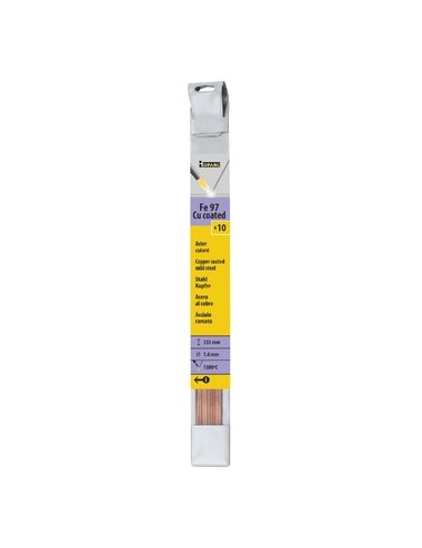 10 Stalen Koperstaven Ø 1,6 Mm - L. 333 Mm