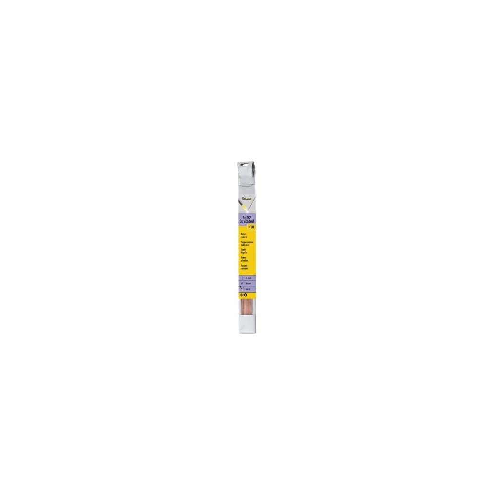 10 Stalen Koperstaven Ø 1,6 Mm - L. 333 Mm