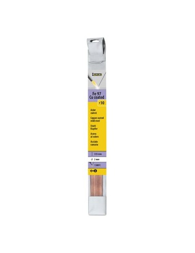 10 Stalen Koperstaven Ø 2Mm - L. 333Mm
