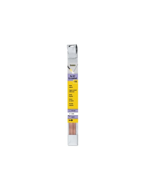 10 Stalen Koperstaven Ø 2Mm - L. 333Mm