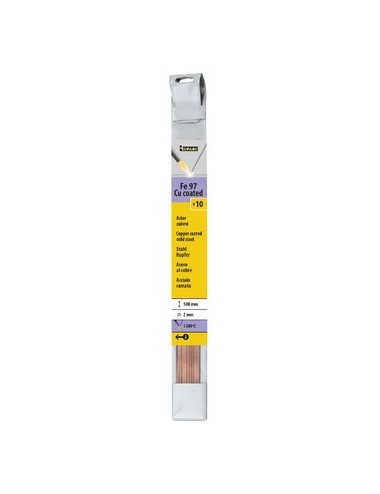 10 Brazing Rods Copper-Clad Steel Ø 2Mm - L. 500Mm