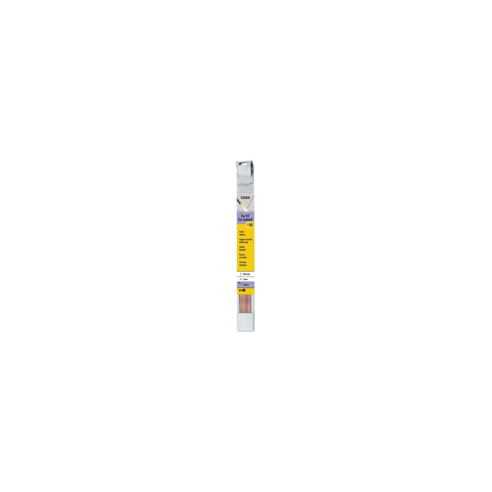10 Stalen Koperstaven Ø 2Mm - L. 500Mm