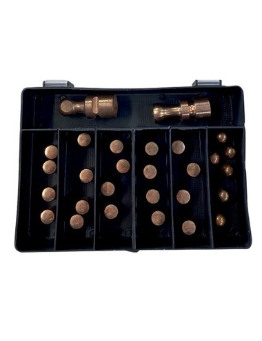 Coffret 20 capsules Type A + 6 capsules Type F + 2 électrodes Boule (C6 et G2)