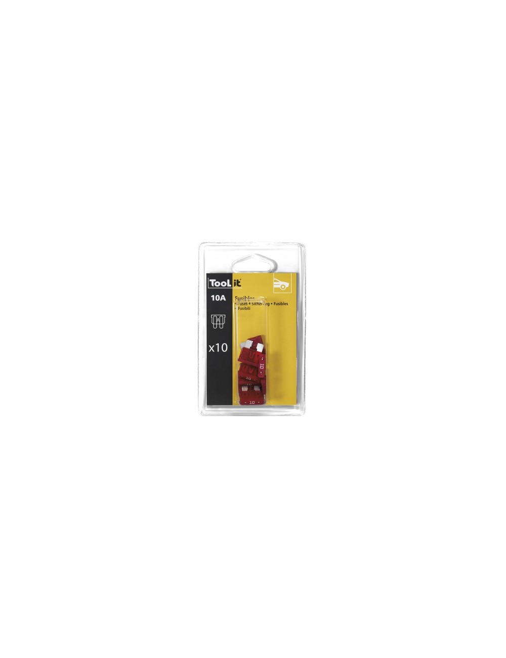 Kit 10 Zekeringen 10A / Laders - Blister