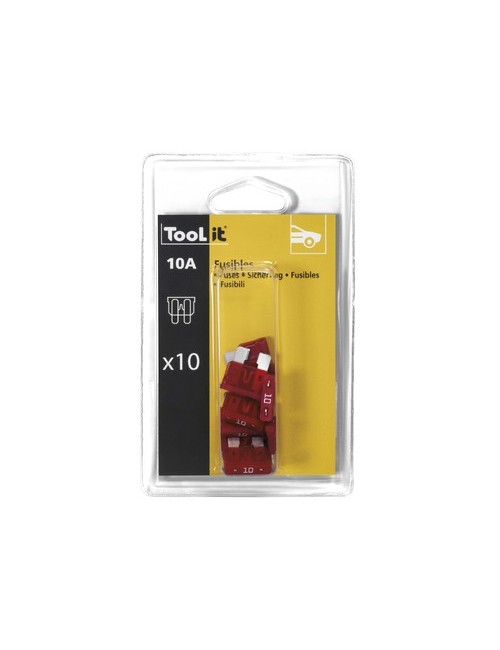 Kit 10 Zekeringen 10A / Laders - Blister