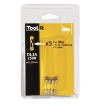 Kit 5 Zekeringen 6.3A 250V Getimed / Laders 30A Hf - Blister