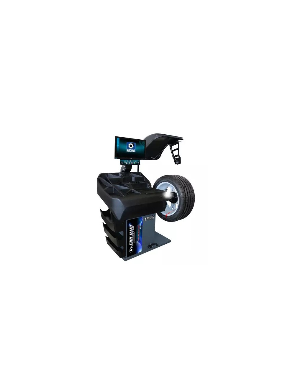 !!! PROMO !!! Equilibreuse électronique 3D avec blocage de roue pneumatique, écran vidéo, laser line et LED faisceau lumineux