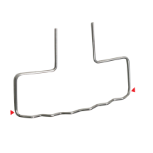 kit 100 pre-cut long squiggle staples mm.0,7