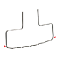 kit 100 pre-cut long squiggle staples mm.0,7