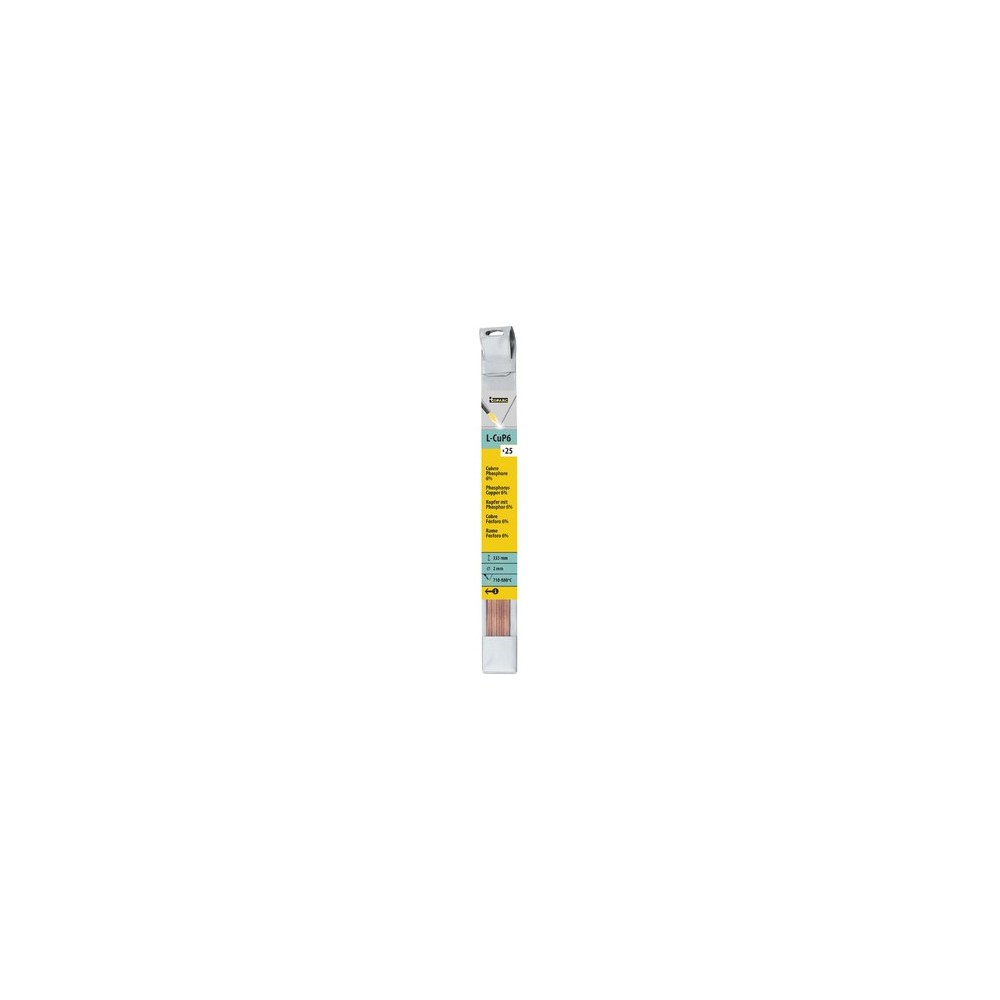 25 Fosfor Koperstaven 6% Ø 2 Mm - L. 333 Mm