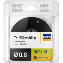 Mig Roestvrij Staaldraad Ø0.8 - Plastic Spoel S100 1Kg - Er308Lsi / G19 9Lsi