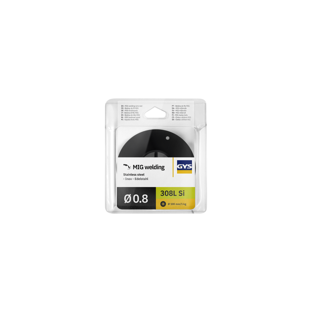 Mig Roestvrij Staaldraad Ø0.8 - Plastic Spoel S100 1Kg - Er308Lsi / G19 9Lsi