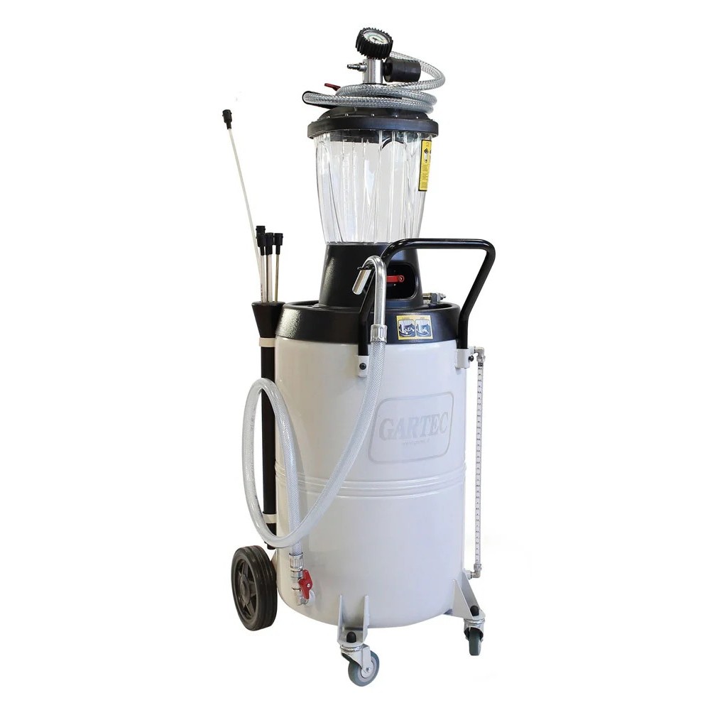 Pneumatische aspirator met trolleytank