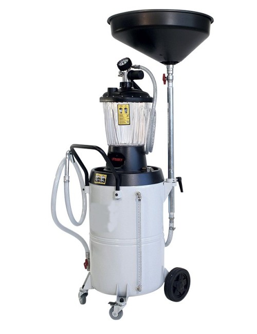 Op Wielen Gemonteerde Aftap-/Afzuiginstallatie Voor Afgewerkte Olie, Tank Van 90 Liter