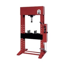Presse d'atelier hydaulique 30T avec piston mobile, pompe à pied et treuil