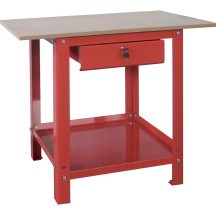 Werkbank met houten top mm 1000 met 1 lade