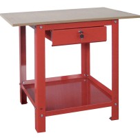 Werkbank met houten top mm 1000 met 1 lade