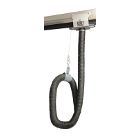 kit rail de 8m, avec un chariot équipé d'un flexible GT2 d.100mm, 7.5m, bracelet