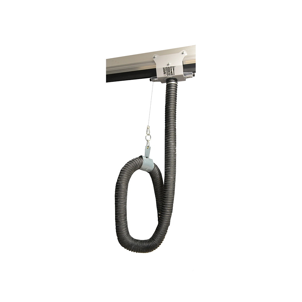 kit rail de 8m, avec un chariot équipé d'un flexible GT2 d.100mm, 7.5m, bracelet
